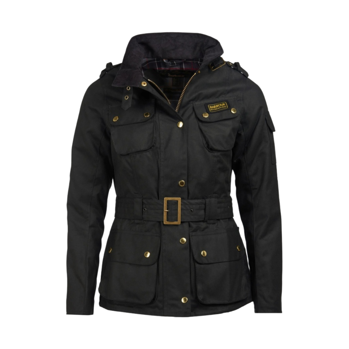 (W) 바버 인터네셔널 왁스 자켓 블랙((W) Barbour International Original Wax Jacket Black)
