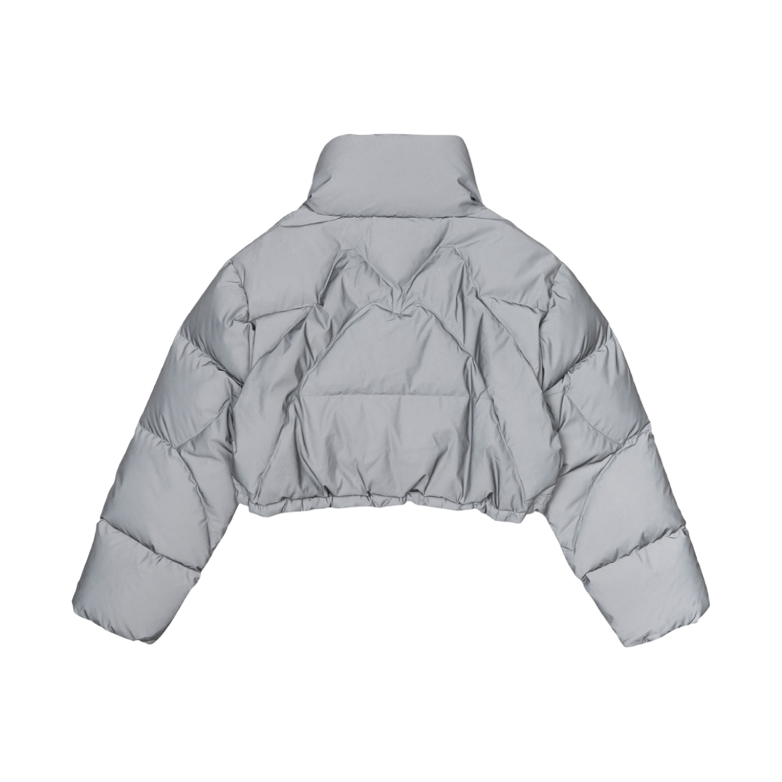 엘이이와이 자수 크롭 푸퍼 자켓 그레이(Leey Embroidered Crop Puffer Jacket Gray) - 2