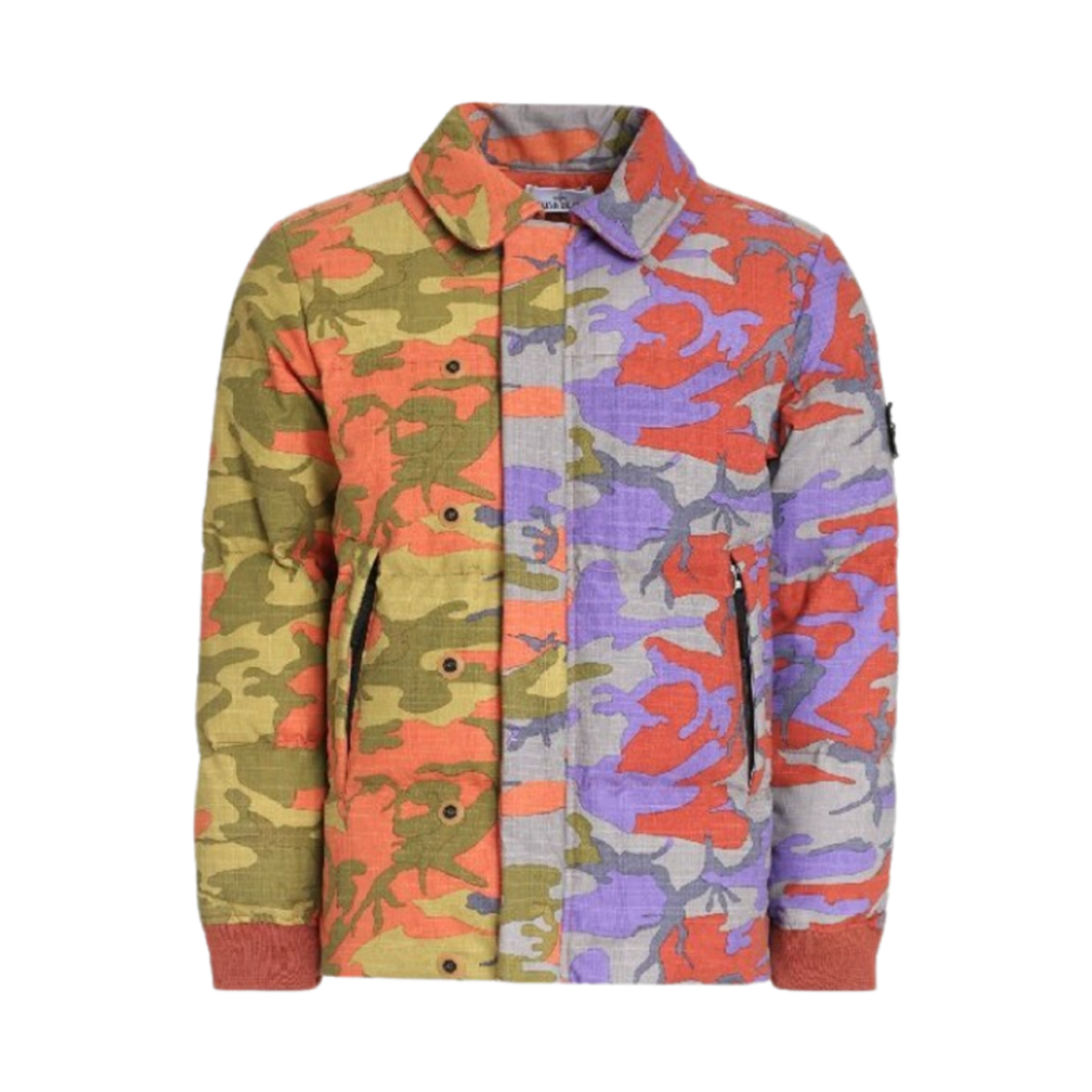 7715435E6-V0015 Stone Island 435E6 Heritage Camo Ripstop Nylon Down Jacket Brick - 22FW