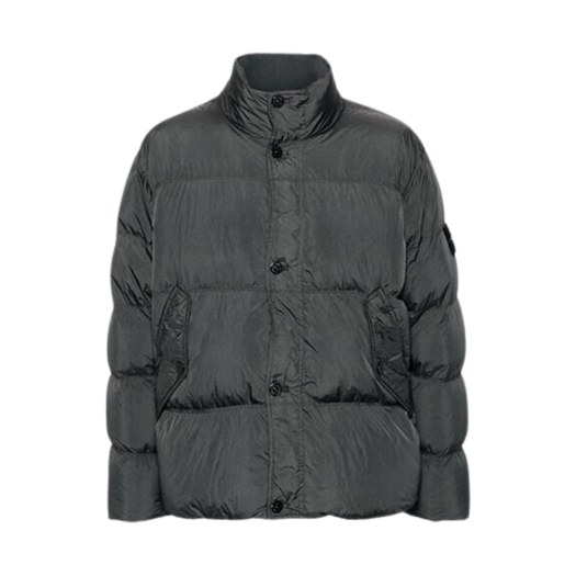 Stone Island 40123 Garment Dyed Crinkle Reps R-NY Down Jacket Lead - 24FW