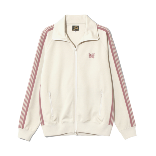 QV305A Needles Track Jacket Poly Smooth Ivory
