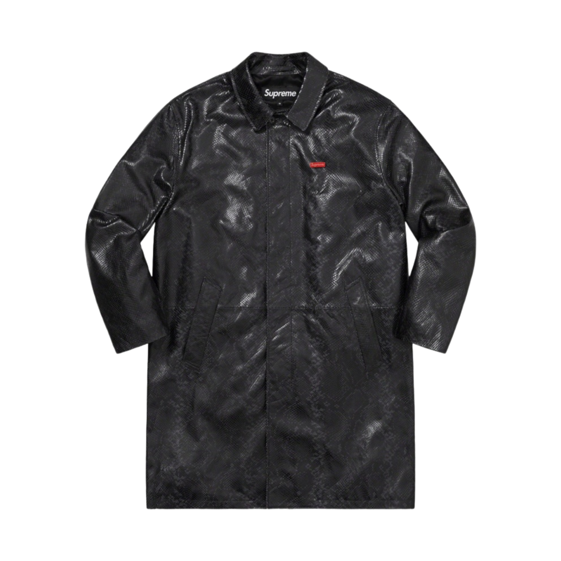슈프림 레더 스네이크 트렌치 코트 블랙 - 23SS(Supreme Leather Snake Trench Coat Black - 23SS) - 2