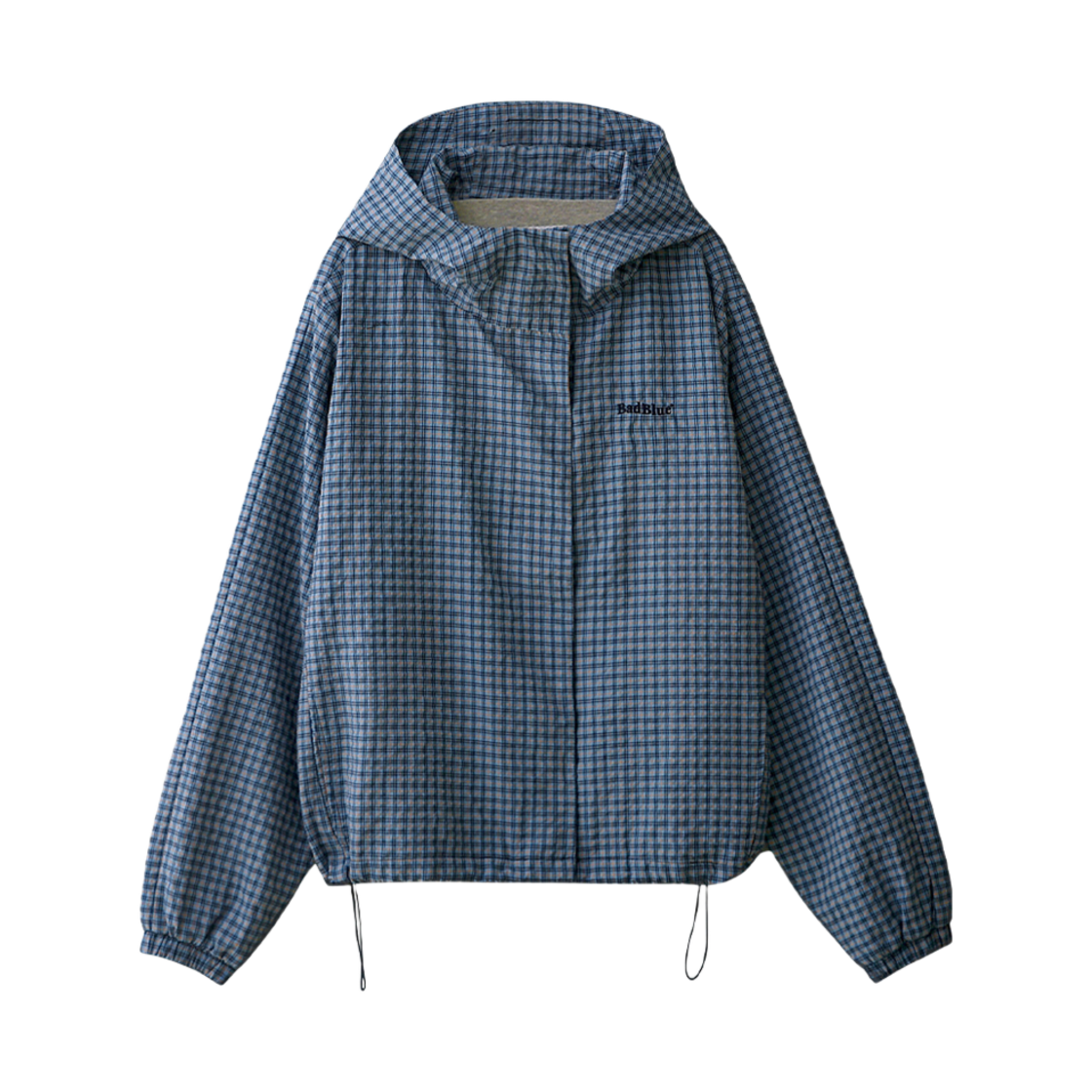 6517066 BadBlue Check Hoodie Jacket Blue