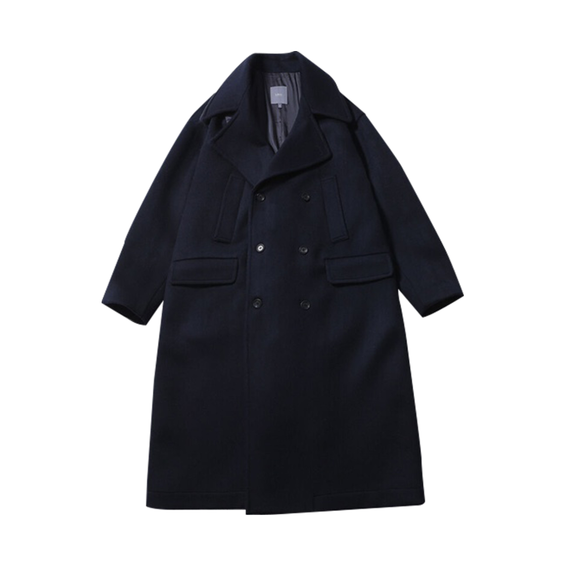 발루트 노아 더블 브레스티드 롱 코트 다크 네이비