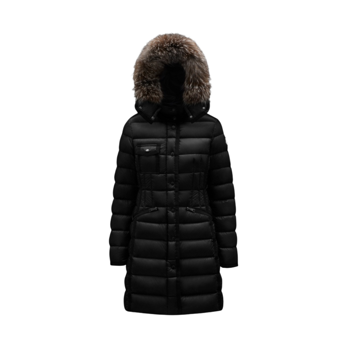 (W) 몽클레르 헤르미퍼 롱 다운 자켓 블랙 - 22FW((W) Moncler Hermifur Long Down Jacket Black - 22FW) - 1