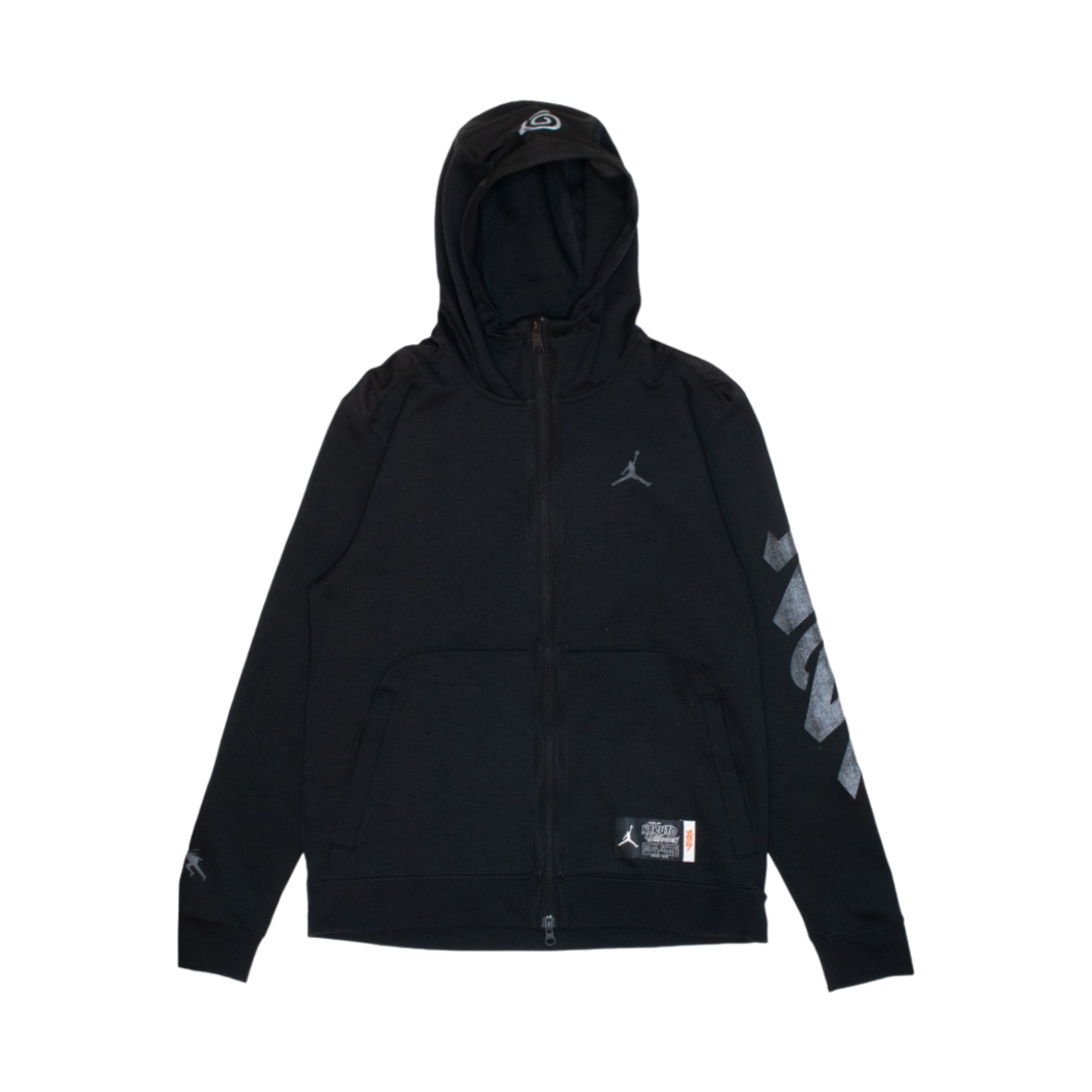 조던 x 자이언 나루토 풀 집 후드 자켓 블랙 - 아시아(Jordan x Zion Naruto Full Zip Hooded Jacket Black - Asia) - 1