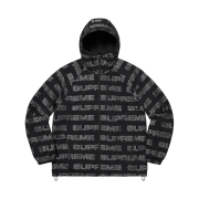 Supreme Logo Ripstop Hooded Track Jacket Black - 21FW