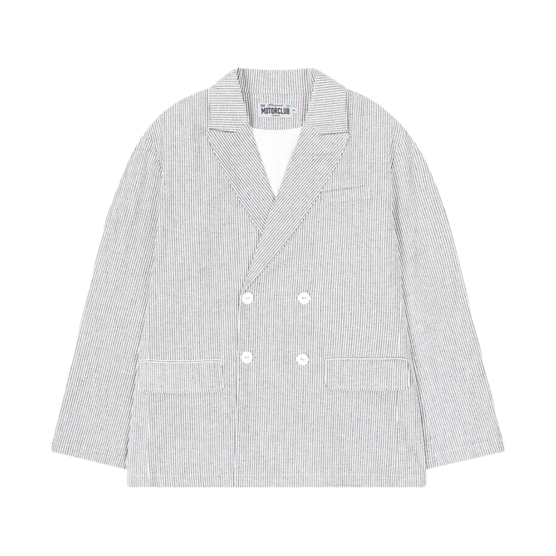 saf00373 Safarispot Region Motors Club Stripe Double Button Jacket