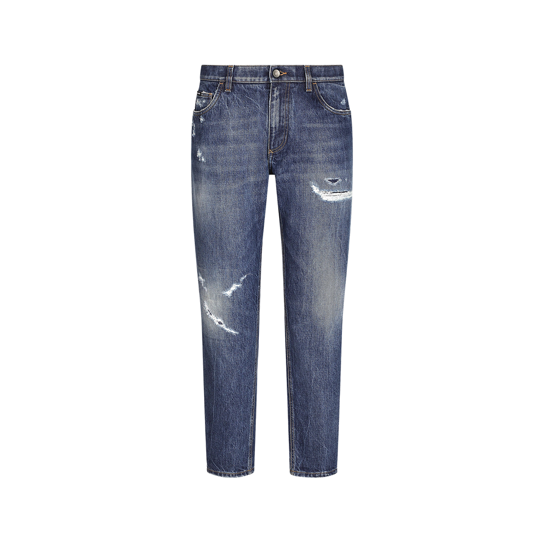 GYJDAZG8KE9S9001 Dolce & Gabbana Loose Stretch Denim Jeans Multicolor