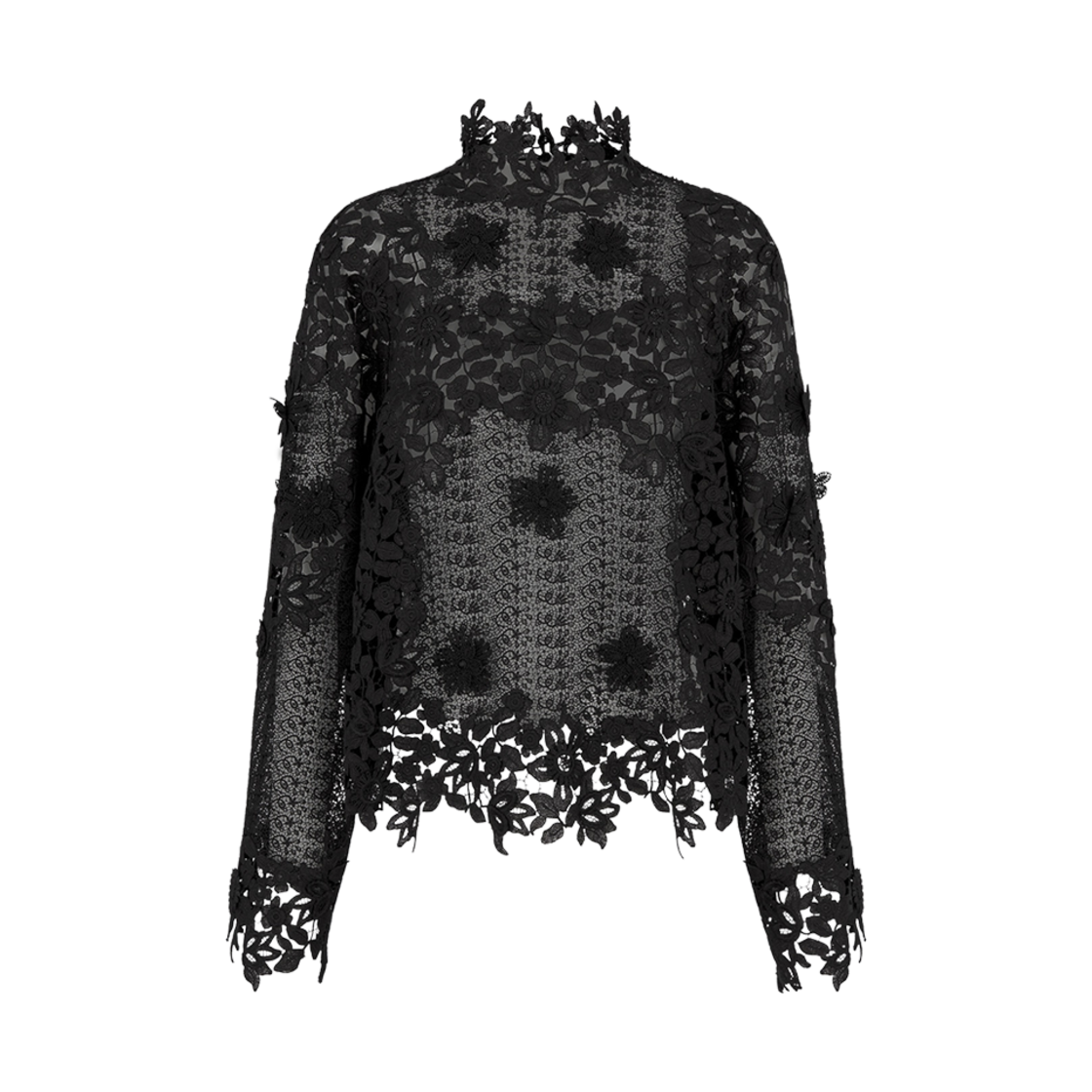 (W) 디올 블라우스 스탠드 칼라 블랙 테크니컬 귀피르