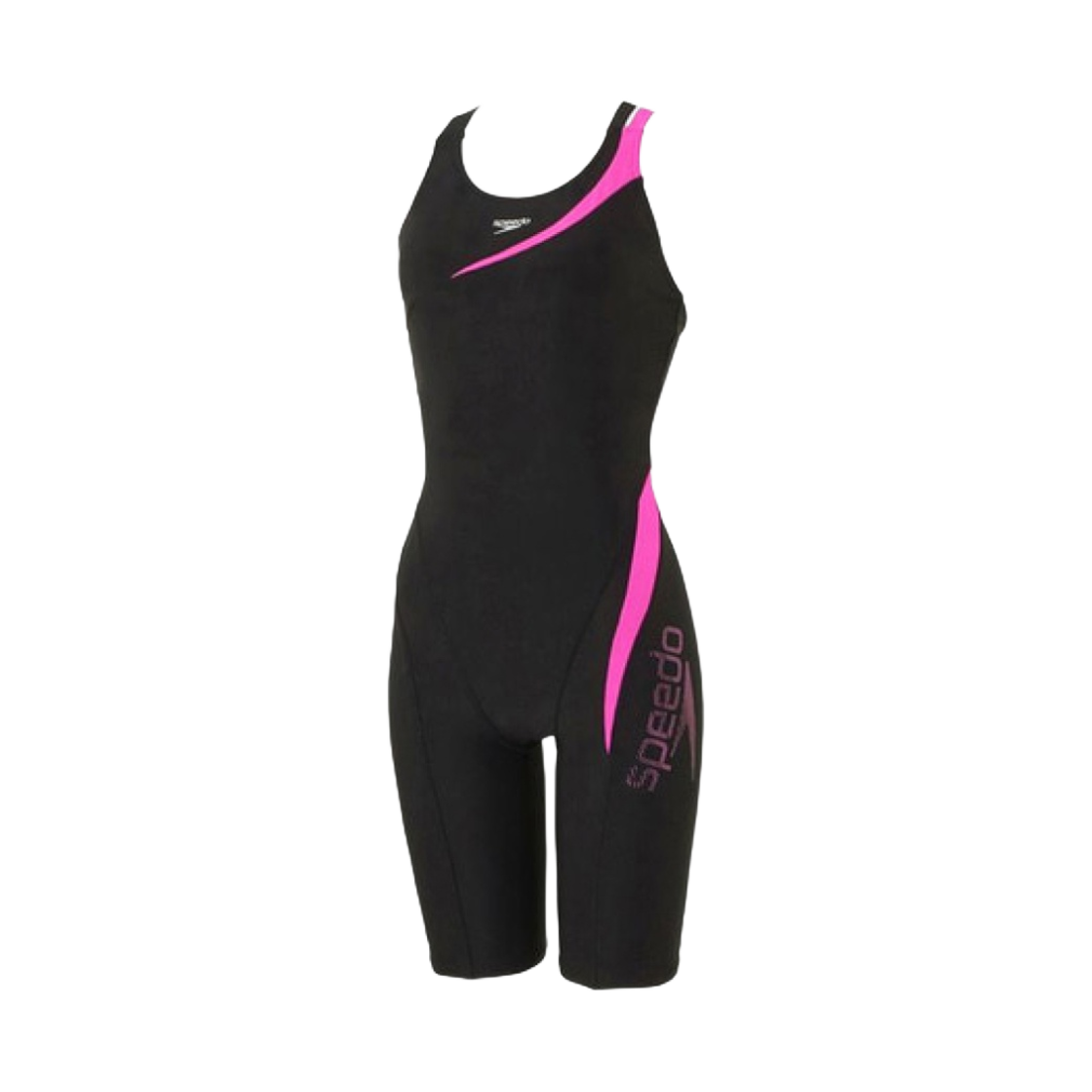 (W) 스피도 솔리드 5부 하프 바디 세미오픈백 마젠타((W) Speedo Solid Five Quarter Half Body Semi Open Back Magenta)