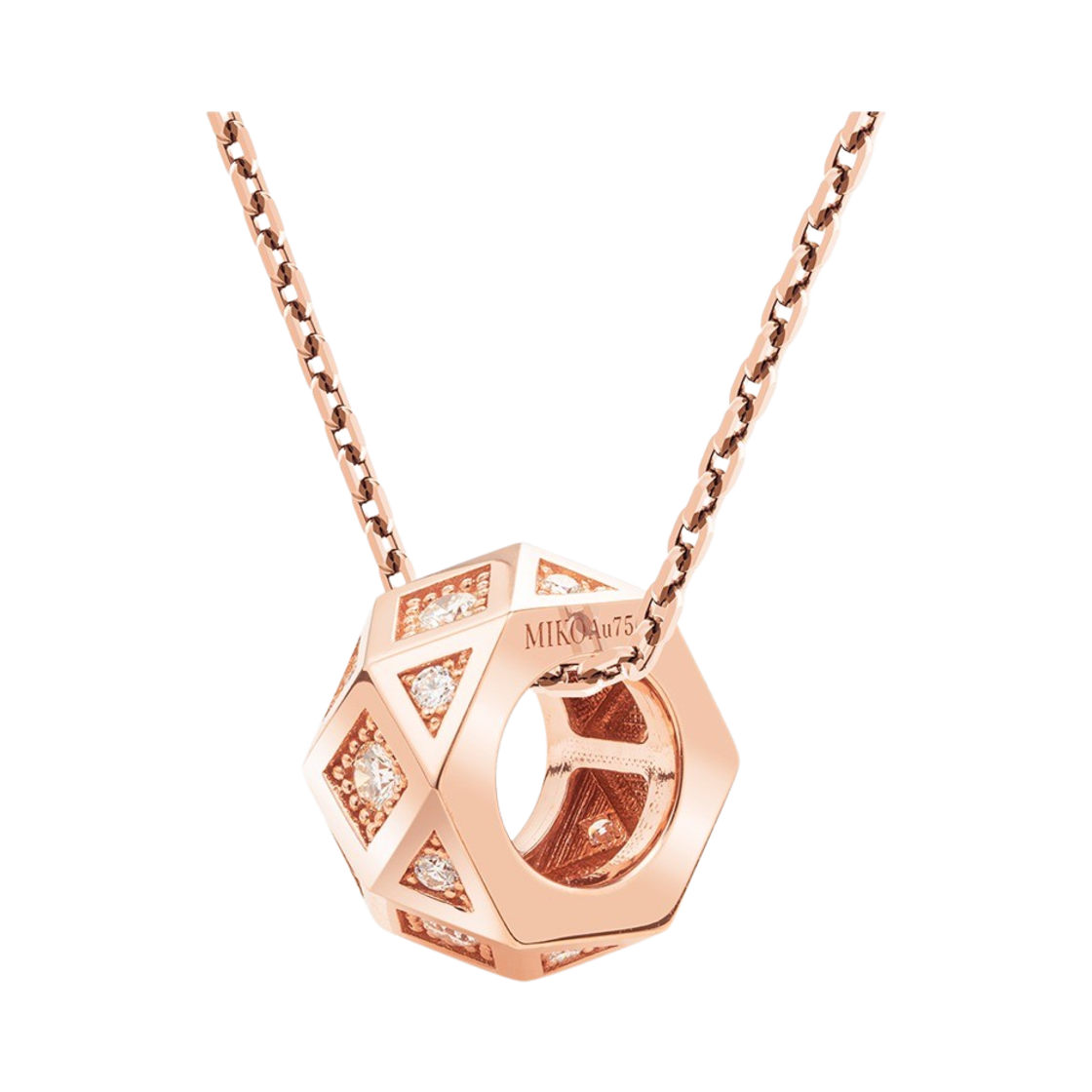 미꼬 앙상블 다이아몬드 팬던트 핑크 골드(Miko Ensemble Diamond Pendant Pink Gold)