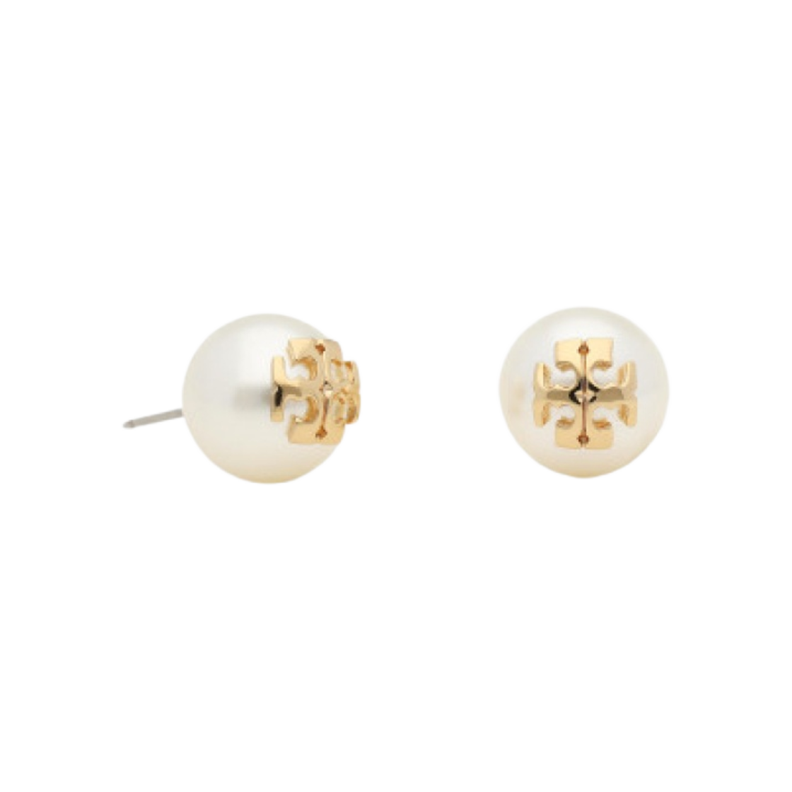 (W) 토리버치 크리스탈 펄 스터드 이어링 아이보리 토리 골드((W) Tory Burch Crystal Pearl Stud Earring Ivory Tory Gold)