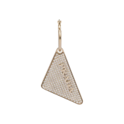 (W) Prada Crystal Logo Jewels Right Earring Gold Crystal