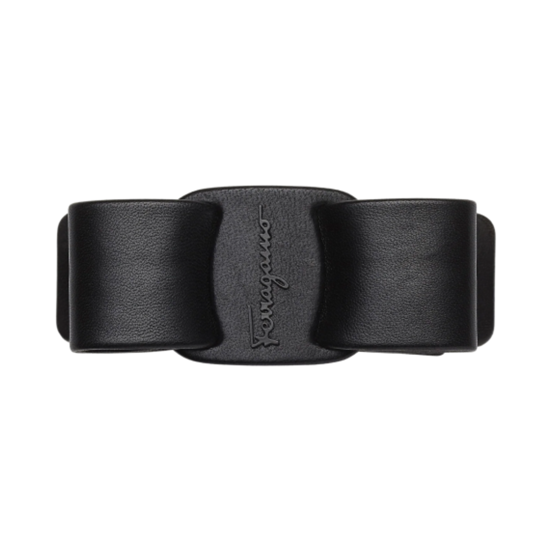 (W) 페라가모 비바 나파 레더 스몰 헤어 클립 블랙((W) Ferragamo Viva Nappa Leather Small Hair Clip Black) - 1