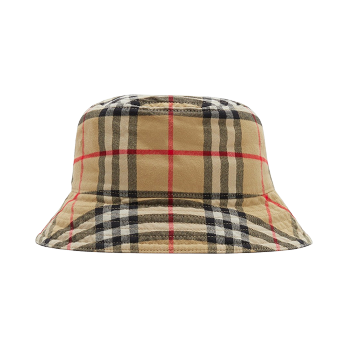 버버리 체크 코튼 버킷햇 아카이브 베이지