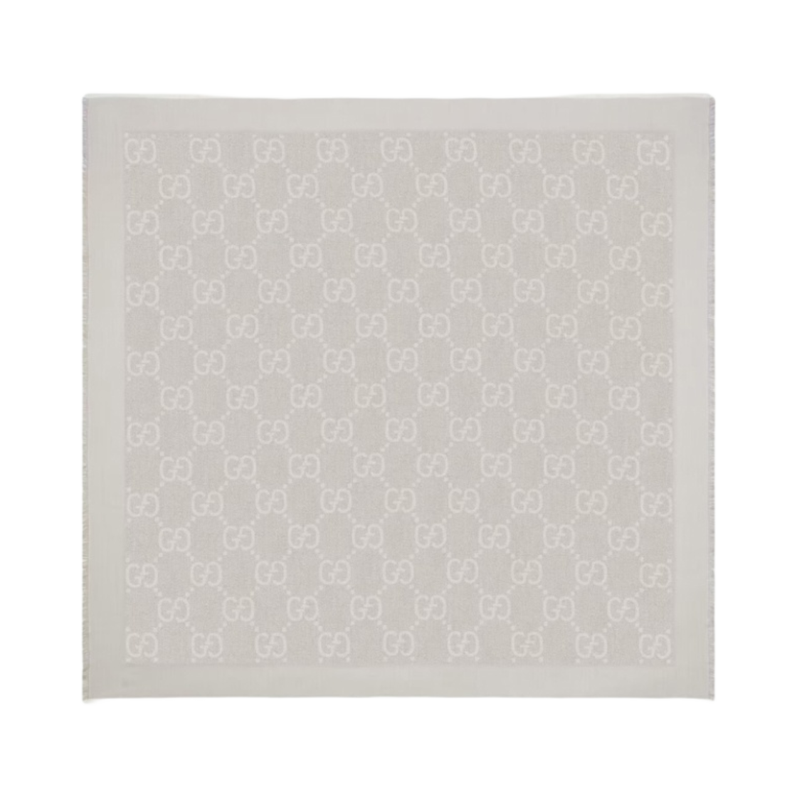 (W) 구찌 GG 라메 자카드 숄 라이트 그레이 메탈릭 실버((W) Gucci GG Lame Jacquard Shawl Light Grey Metalic Silver) - 1