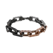 Louis Vuitton Monogram Chain Bracelet Silver Black Pink Gold