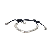 Haleine Antique V Bangle Silver&Black