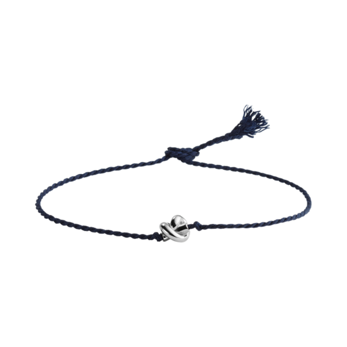 보테가 베네타 프렌드쉽 실크 브레이슬릿 실버 딥 블루(Bottega Veneta Friendship Silk Bracelet Silver Deep Blue)