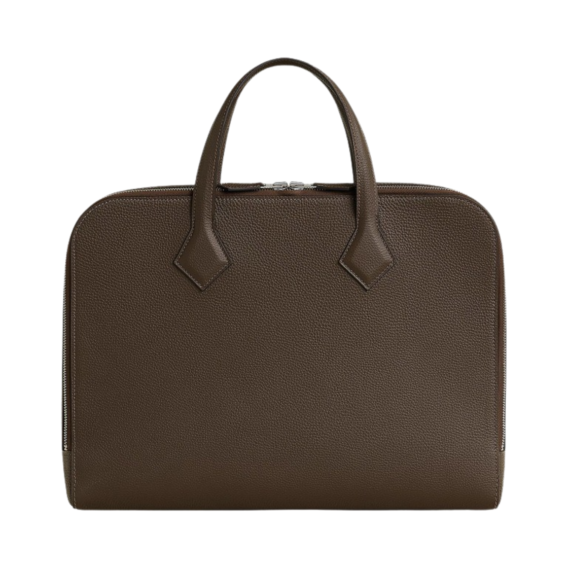 H076567CK4C Hermes Victoria Light Briefcase Togo & Palladium Ecorce