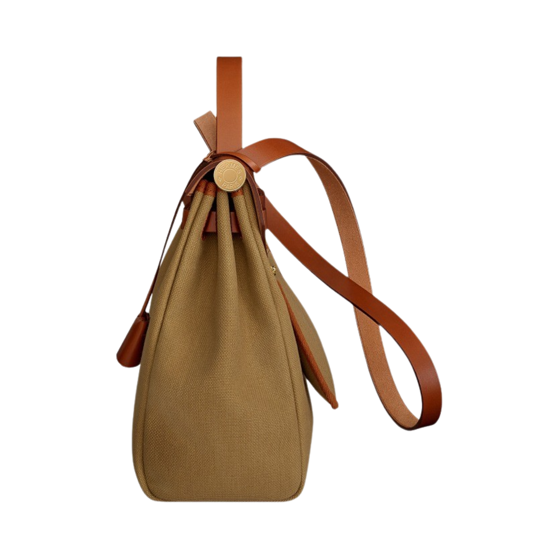 에르메스 에르백 집 31 백 르투르네 & 골드 하드웨어 뿌시에르 포브(Hermes Herbag Zip 31 Bag Retourne & Gold Poussiere Fauve) - 2