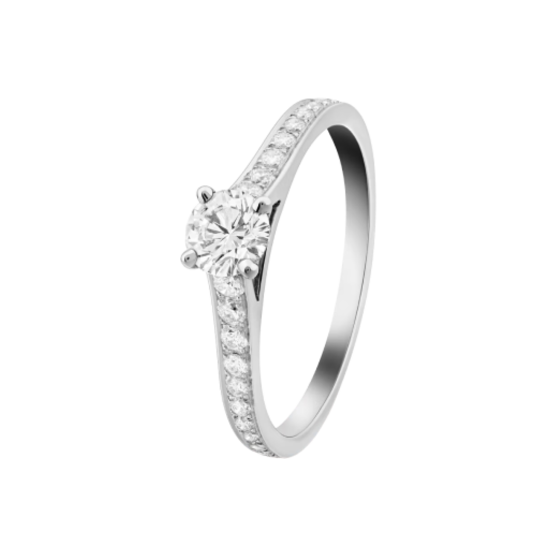 반 클리프 & 아펠 로망스 솔리테어 0.3캐럿 EVVS2 플래티넘 다이아몬드(Van Cleef & Arpels Romance Solitaire 0.3ct EVVS2 Platinum Diamond)