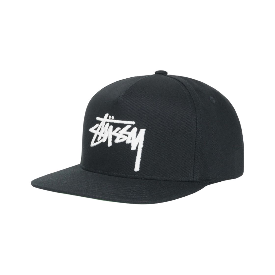 스투시 빅 스탁 포인트 크라운 캡 블랙
