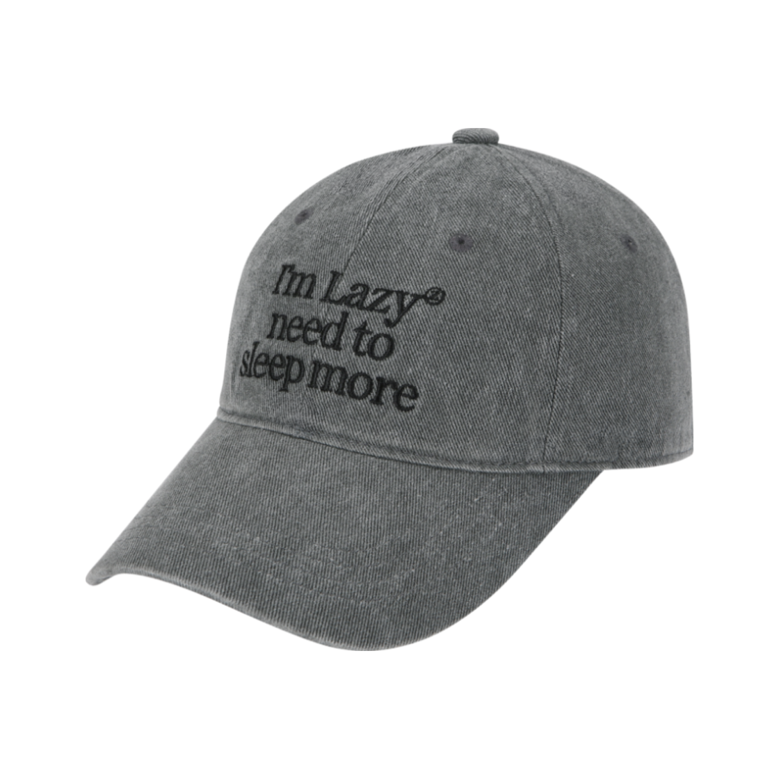 Sleep More Washing Ball Cap - PC Lazyz Sleep More Washing Ball Cap Pigment Charcoal
