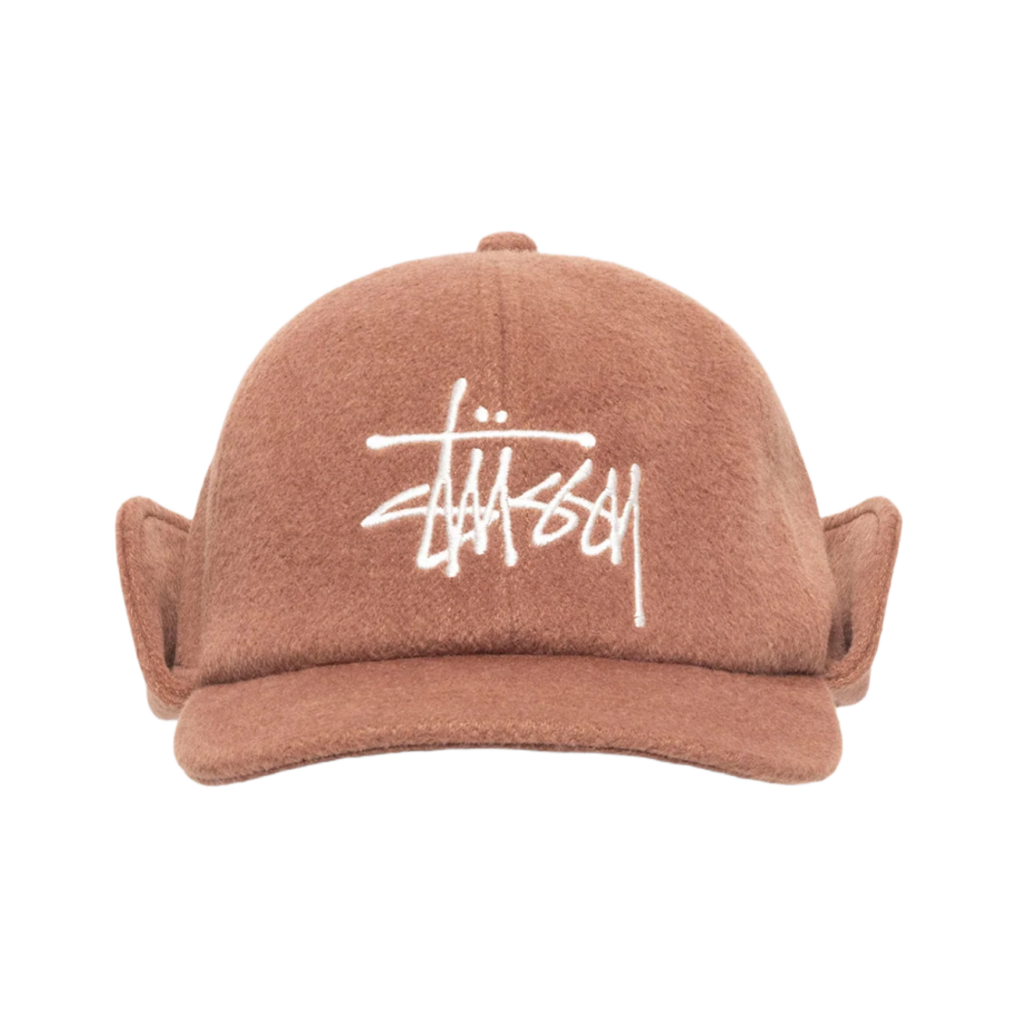 스투시 울 이어 플랩 캡 브라운