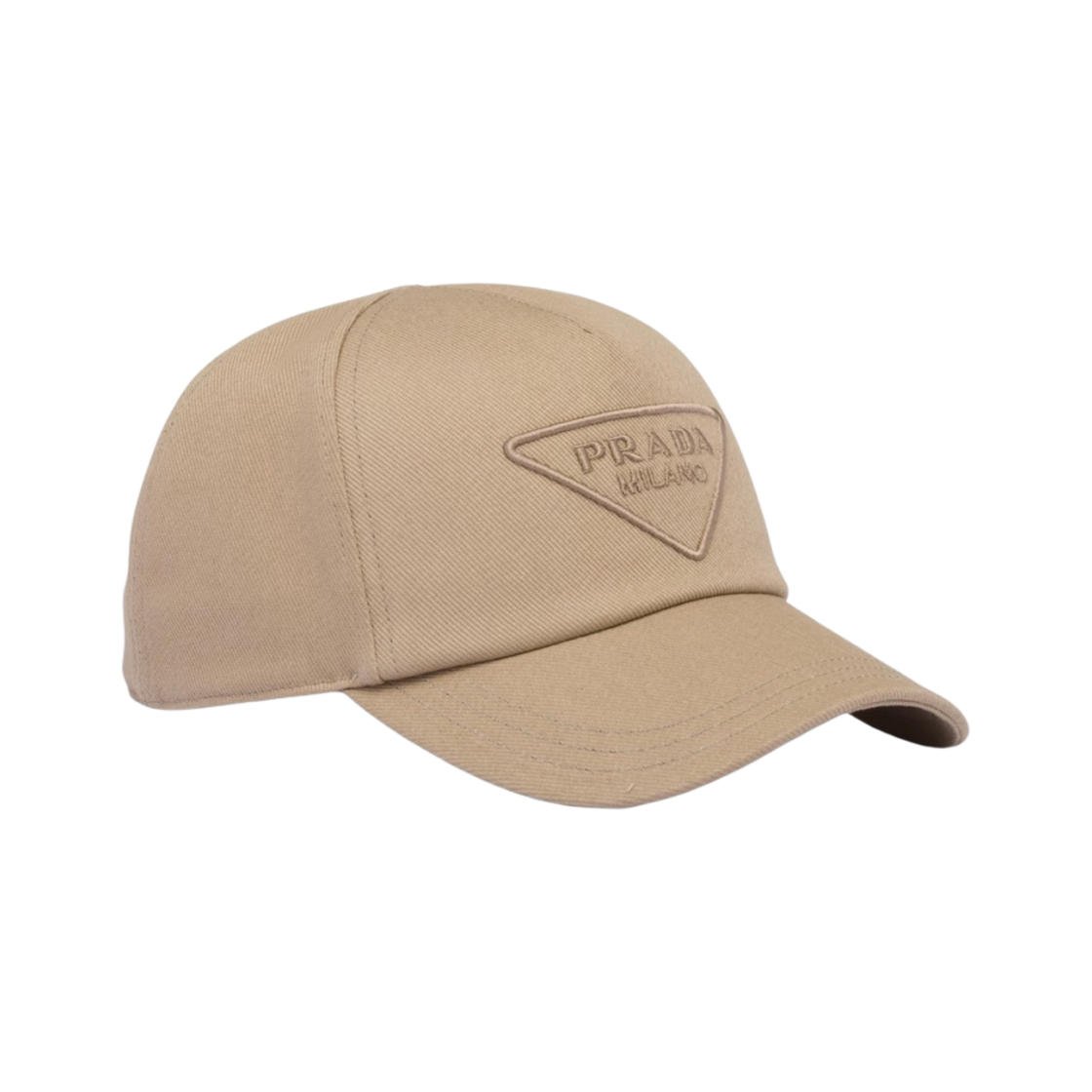 2HC179-2FMB-F0241 Prada Drill Baseball Cap Khaki - 대표 이미지 #1