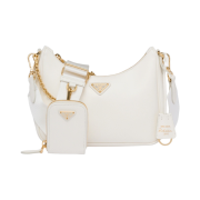 Prada Re-Edition 2005 Saffiano Leather Shoulder Bag White