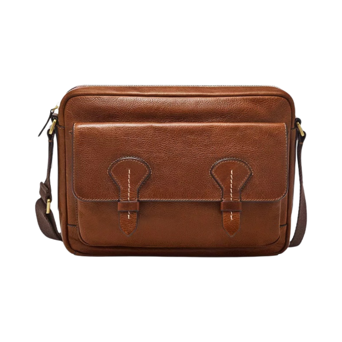 파슬 베넷 레더 캐리어 백 미디움 브라운