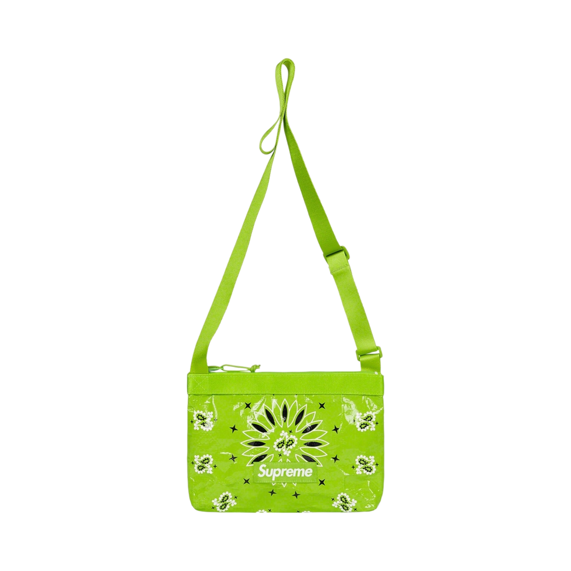 슈프림 반다나 타프 사이드백 브라이트 그린 - 21SS