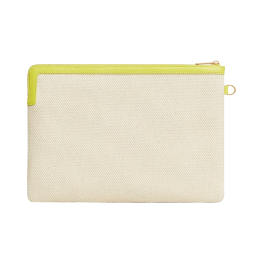 셀린느 텍스타일 셀린느 프린트 & 카프스킨 스트랩 스몰 파우치 아니스(Celine Small Pouch With Strap in Textile with Celine Print and Calfskin Anis) - 3