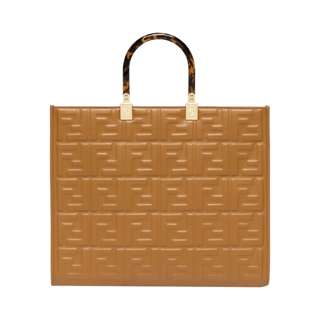 8BH386AMCVF0NYJ Fendi Sunshine Medium Leather Shopper Brown