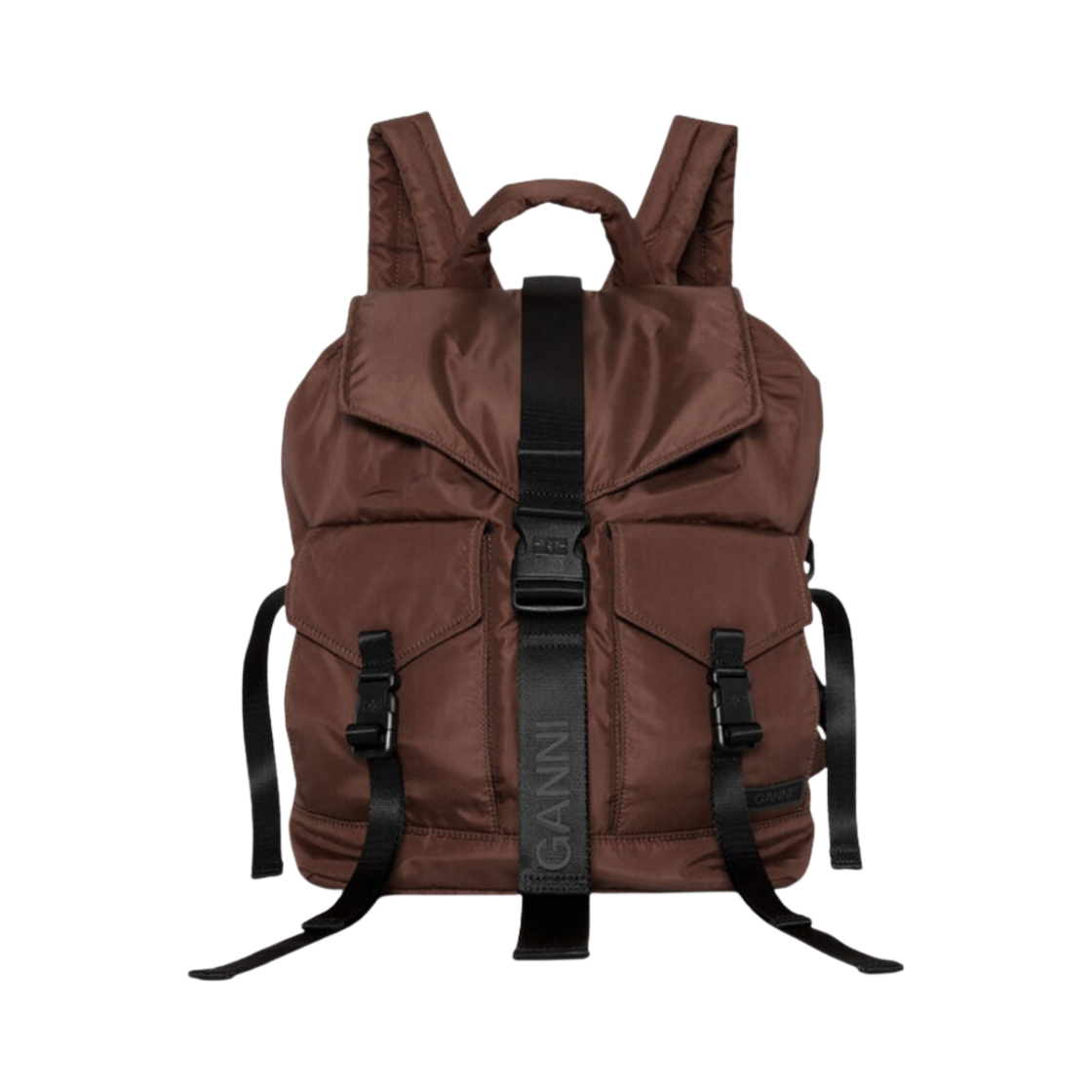 가니 테크 백팩 초콜릿 폰단테(Ganni Tech Backpack Chocolate Fondant)