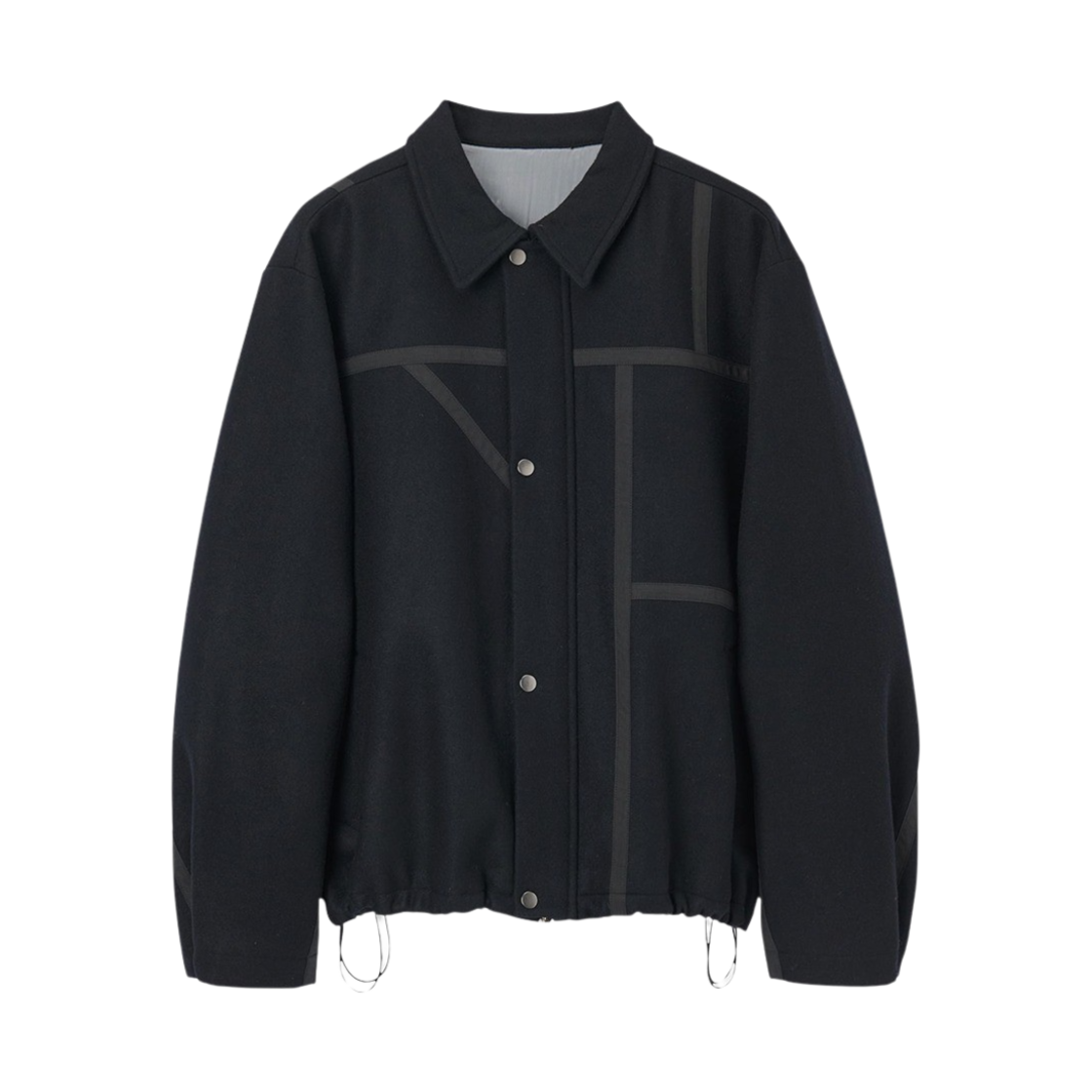 2202TMJK007UBK Typing Mistake Mouton Detail Puffer Jacket Black