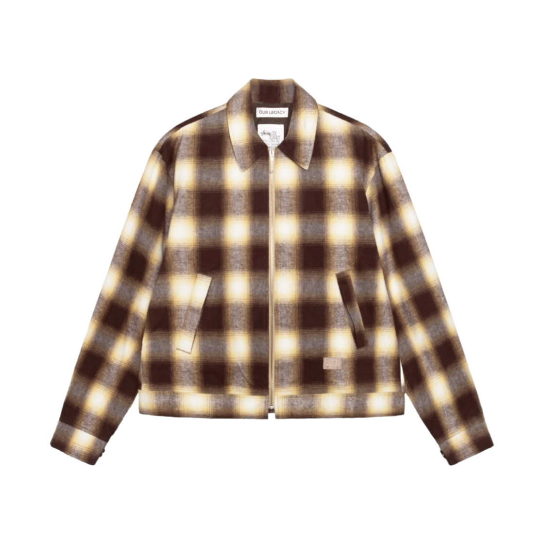 스투시 x 아워레가시 워크샵 블루종 자켓 플란넬 네브래스카 플란넬 플레이드(Stussy x Our Legacy Work Shop Blouson Jacket Flannel Nebraska Flannel Plaid)