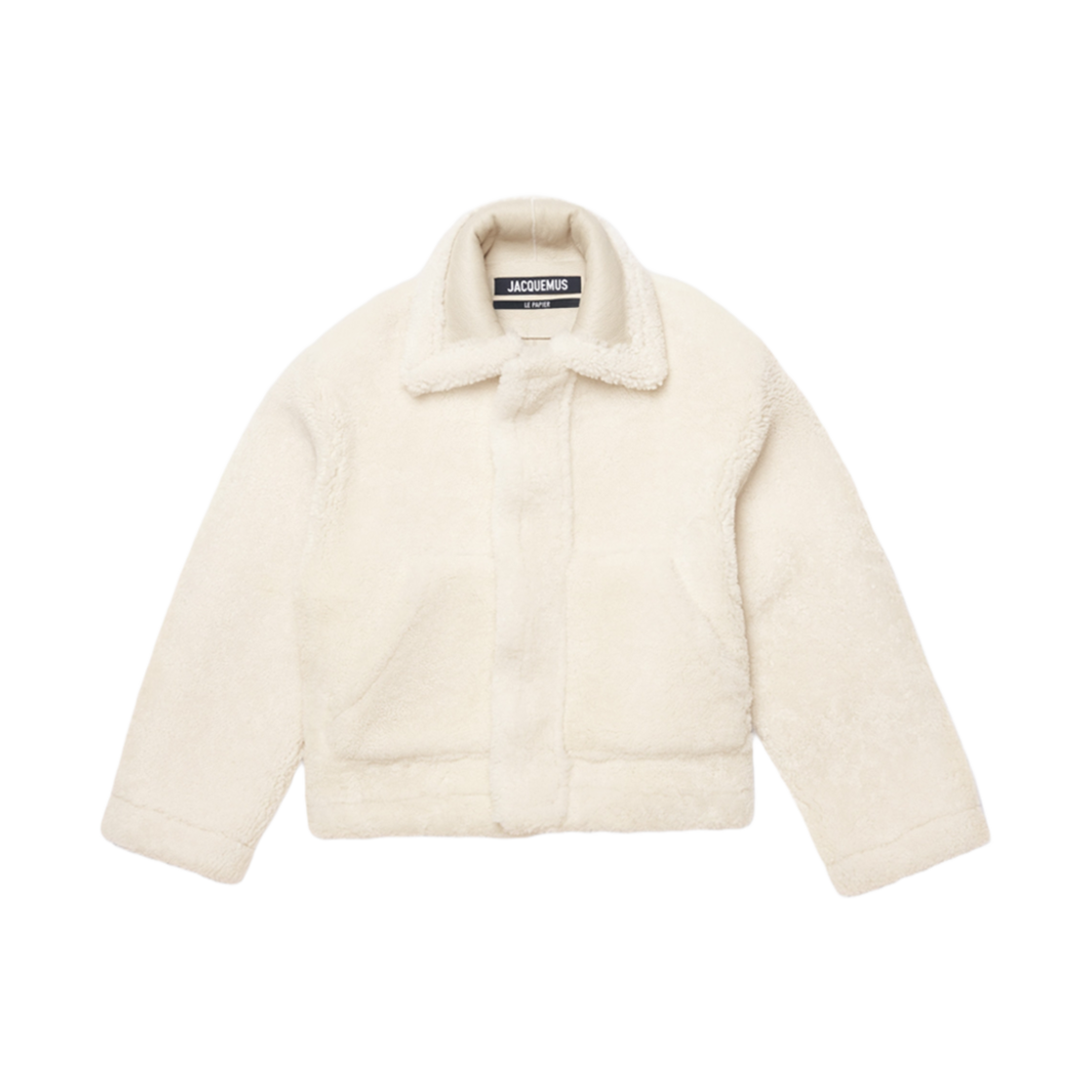 (W) 자크뮈스 르 망토 패스터 오버사이즈 셔링 코트 오프 화이트((W) Jacquemus Le Manteau Pastre Oversized Shearling Coat Off White) - 1