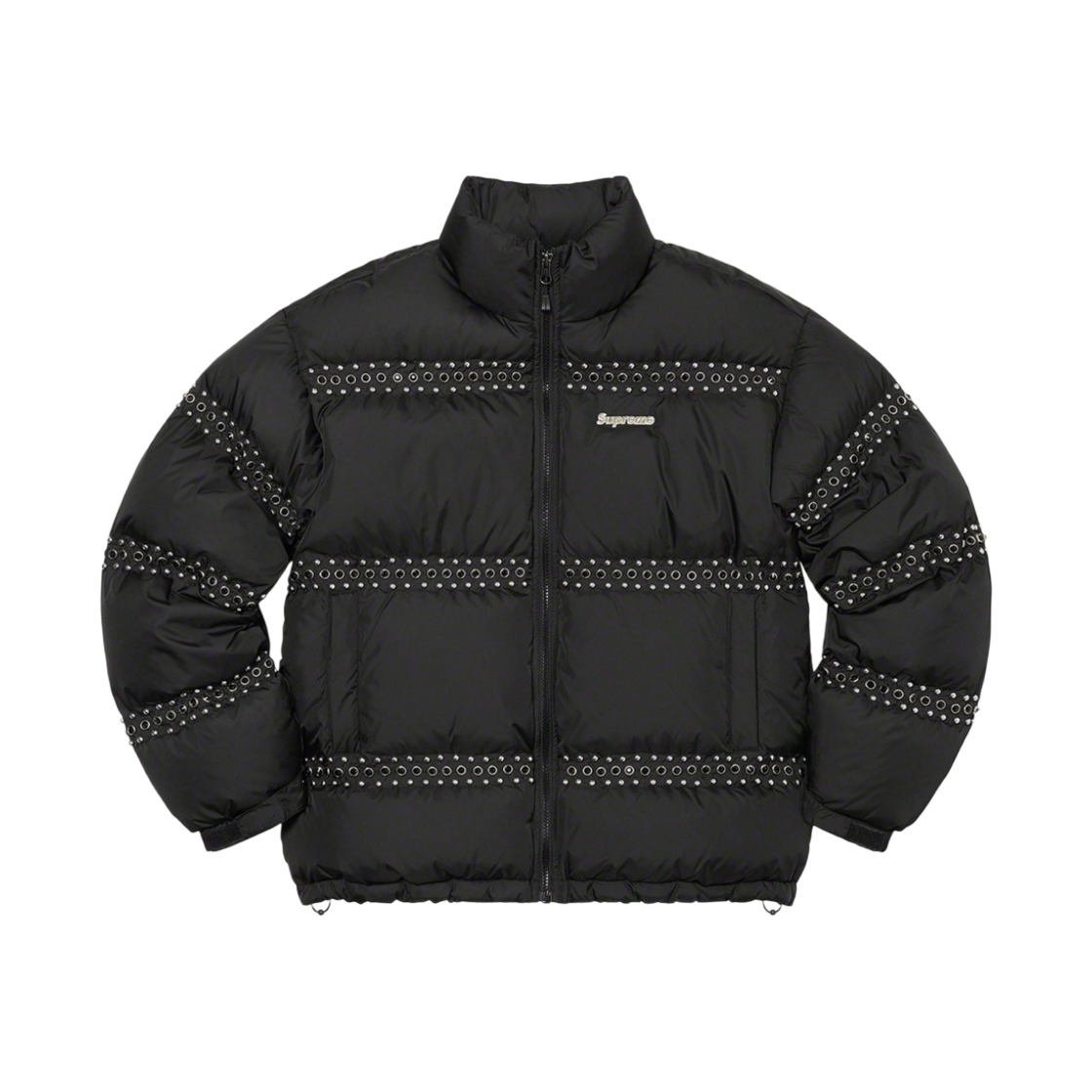 슈프림 x B.B. 사이먼 스터드 퍼퍼 자켓 블랙 - 22SS