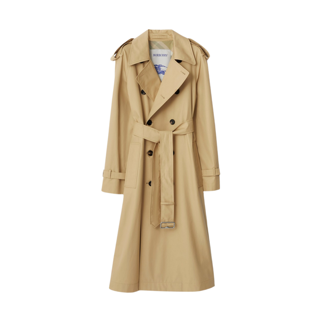 (W) 버버리 롱 개버딘 트렌치 코트 플렉스((W) Burberry Long Gabardine Trench Coat Flax) - 1