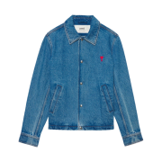 AMI de Coeur Denim Buttoned Jacket Bleached Blue