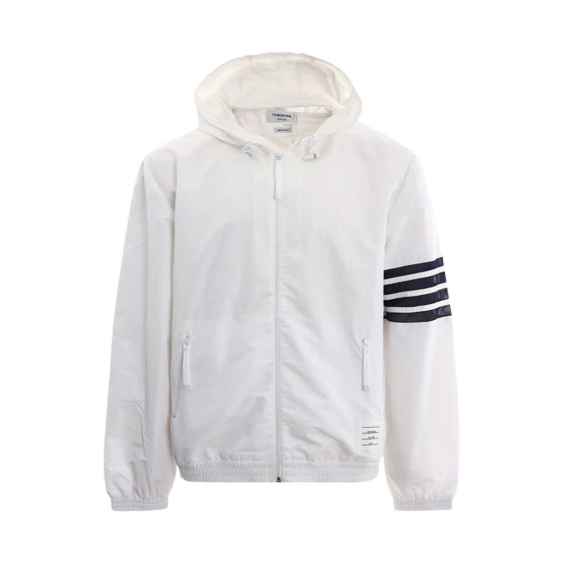 톰브라운 립스탑 메쉬 사선 후드 집업 자켓 로우 그레이지(Thom Browne Ripstop Mesh 4-Bar Hooded Zip-Up Jacket Raw Greige)