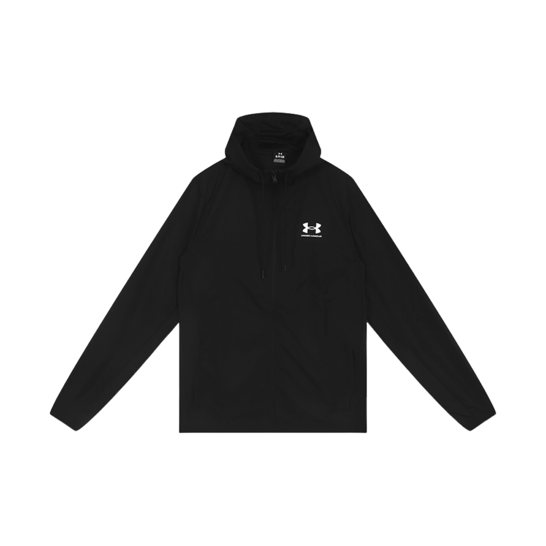 언더아머 라이벌 우븐 윈드브레이커 블랙 화이트(Under Armour Rival Woven Windbreaker Black White)