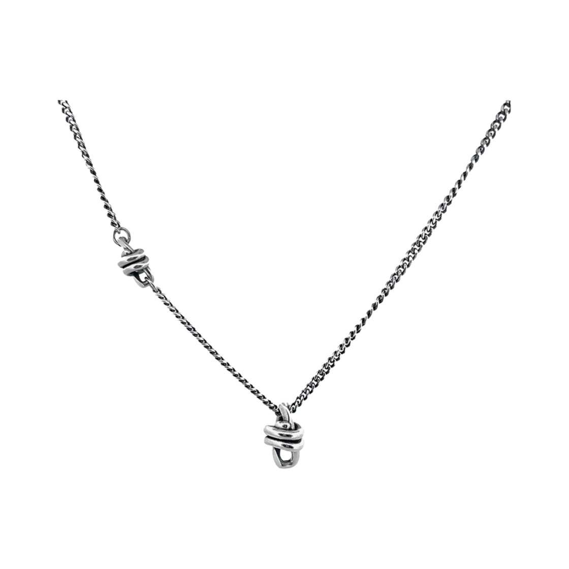 스쿠도 니트 트위스트 드롭 네클리스 플레인