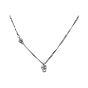 Scudo Knit Twist Drop Necklace Plain