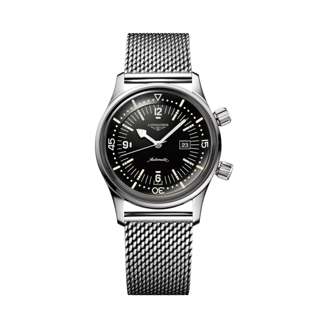 론진 레전드 다이버 오토매틱 36mm 스테인리스 스틸 블랙 실버(Longines Legend Diver Automatic 36mm Stainless Steel Black Silver)