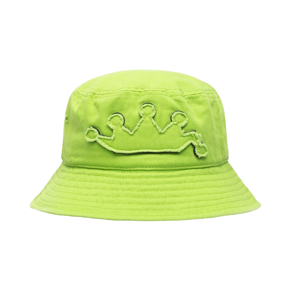 스투시 크라운 아플리케 버킷햇 라임