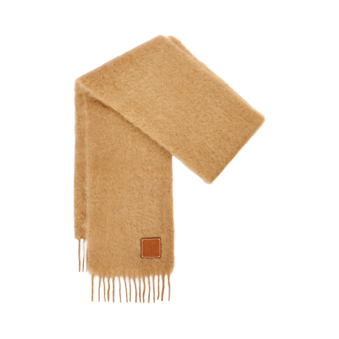 F655254X01-3150 Loewe Wool and Mohair Muffler Camel